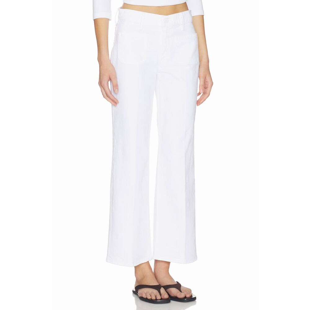 Mother Superior NWT Patch Pocket Mid Rise Maven Ankle Jeans White Size 29